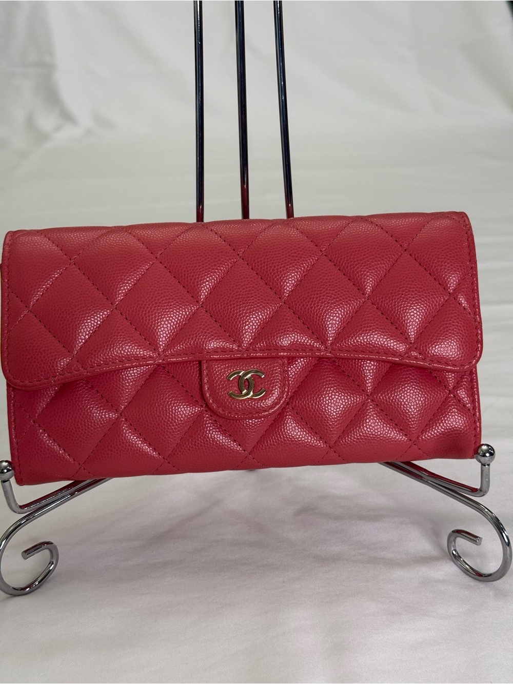 CHANEL Quilted Long Flap Wallet